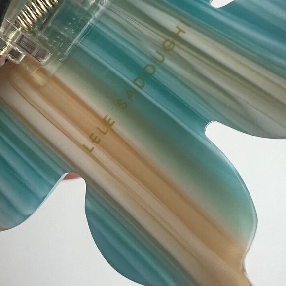 RARE Lele Sadoughi Acetate Claw Clip Turquoise Blue - Picture 9 of 9